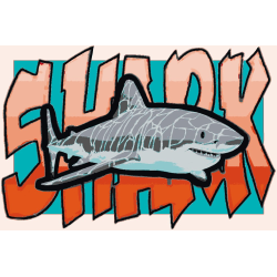 Poster de grand requin blanc imprimé en 3d