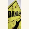 Panneau "Danger Sharks" 20cm x 20cm Illustration Originale Grand Requin Blanc Impression 3D