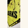 Panneau "Danger Sharks" 20cm x 20cm Illustration Originale Grand Requin Blanc Impression 3D