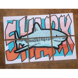 Poster de grand requin blanc imprimé en 3d